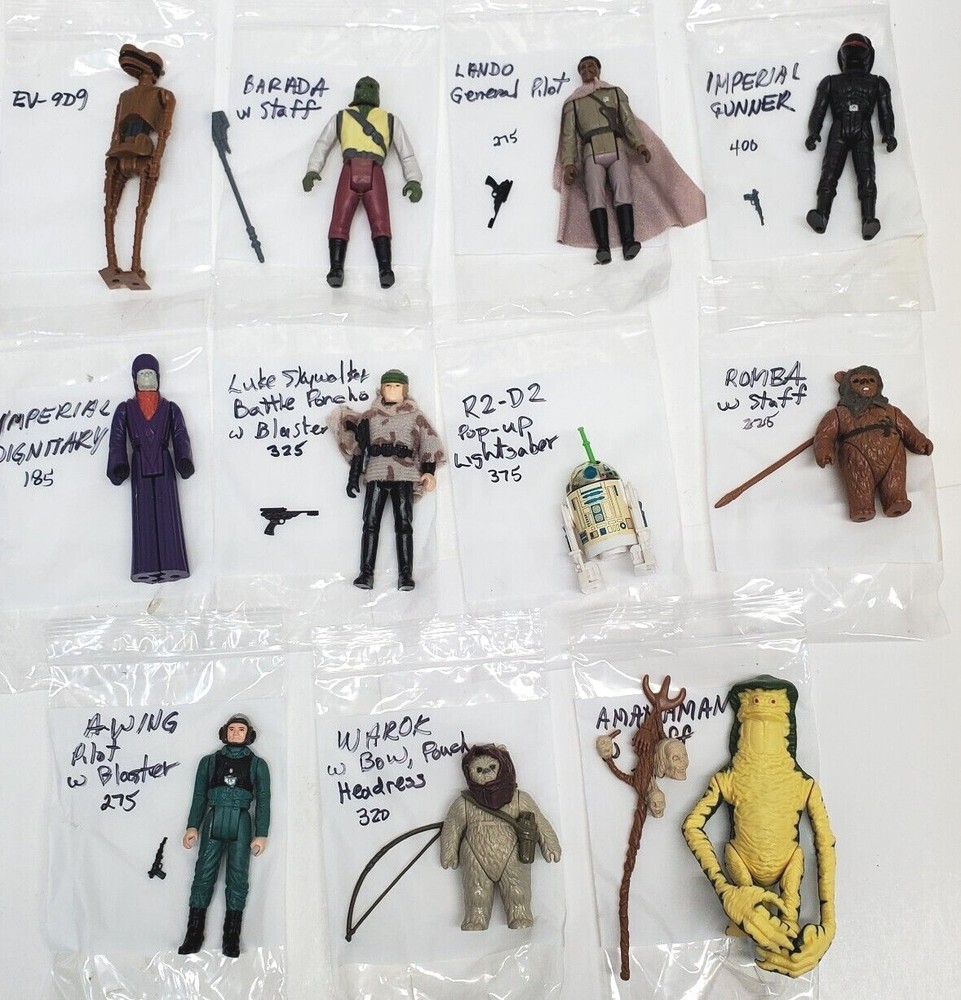 Original 1985 Star Wars Kenner Final 17 Action Figures w Accesories-Your Choice