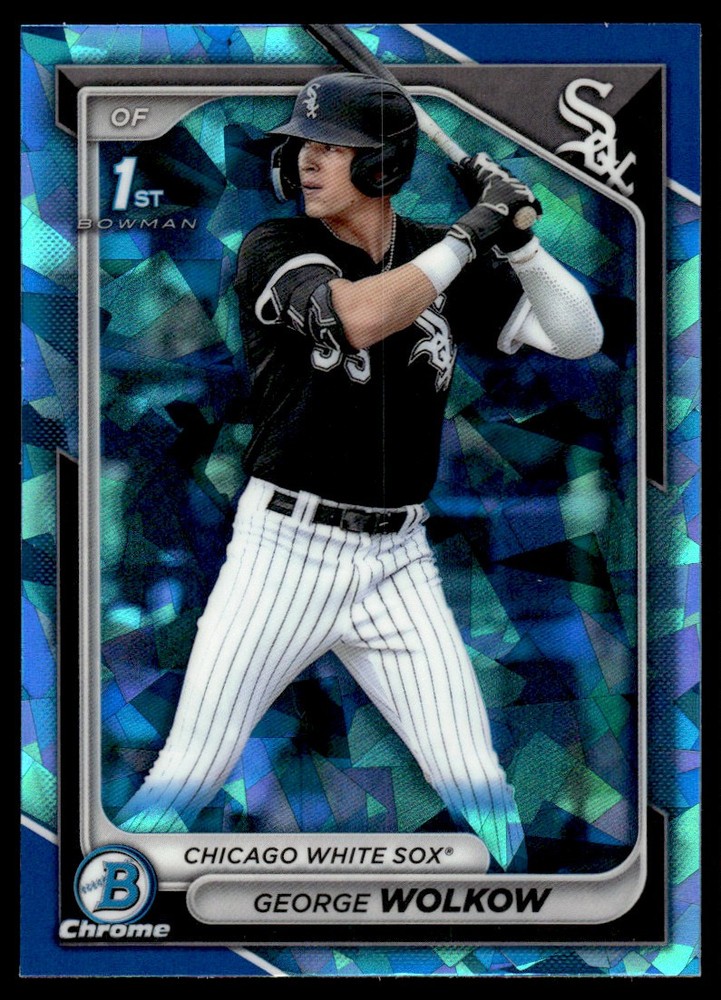 2024 Bowman Chrome Prospects Aqua Sapphire George Wolkow Chicago White Sox
