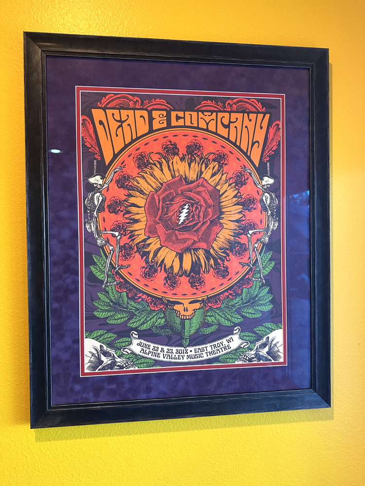Framed Dead & Co Alpine Valley Music Theatre 2018 Concert Poster East Troy WI