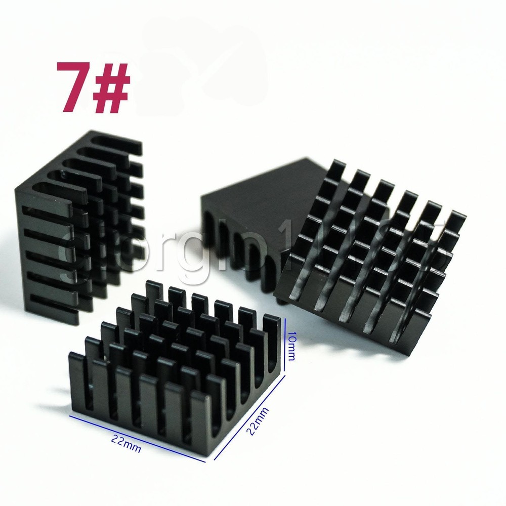 NJ STOCK  10pcs 22 x 22 x 10mm Heat Sink Cooling Aluminum Heatsink CPU IC LED