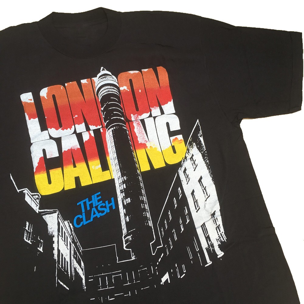 Hot Trend 80s THE CLASH London Calling Vintage T-shirt Unisex