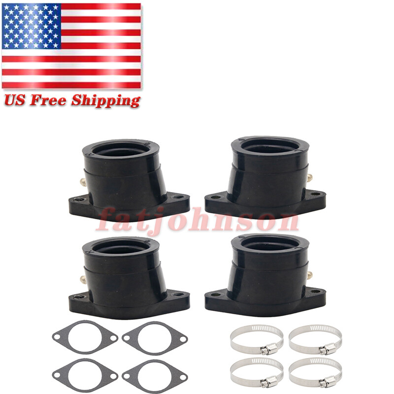 Yamaha XJ650 XJ750R Maxim Seca Carb Intake Manifold Adapter Boot Joint Set of 4