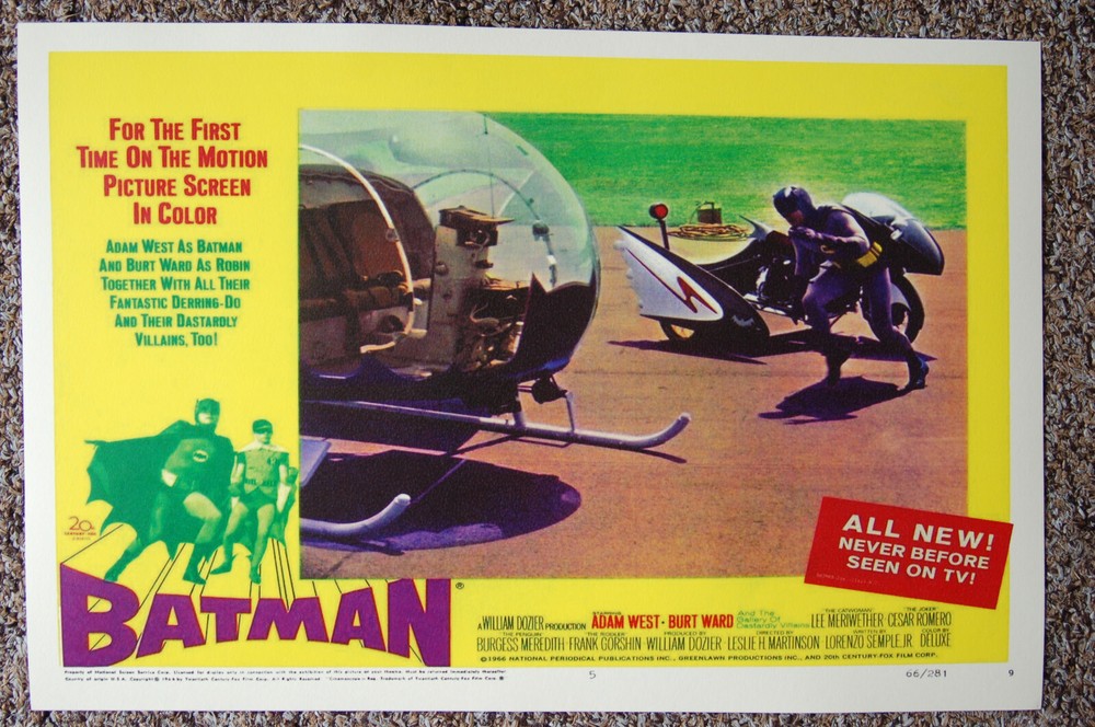 Batman Movie poster Lobby Card #9 Adam West Burt Ward