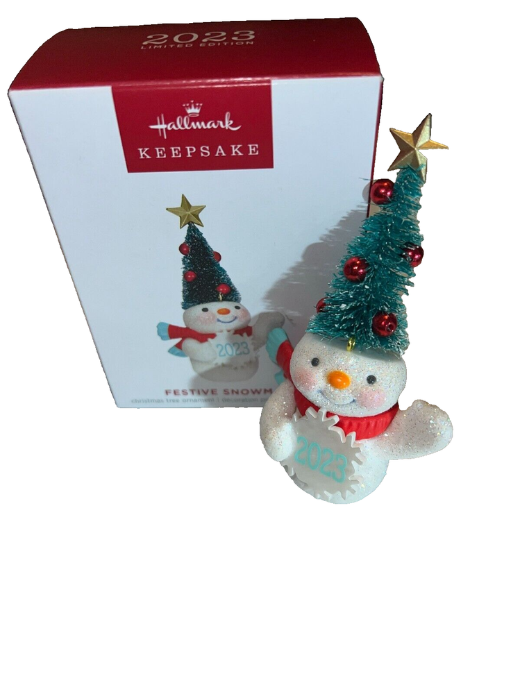 Hallmark 2023 Keepsake Festive Snowman Ornament by Tammy Haddix NIB