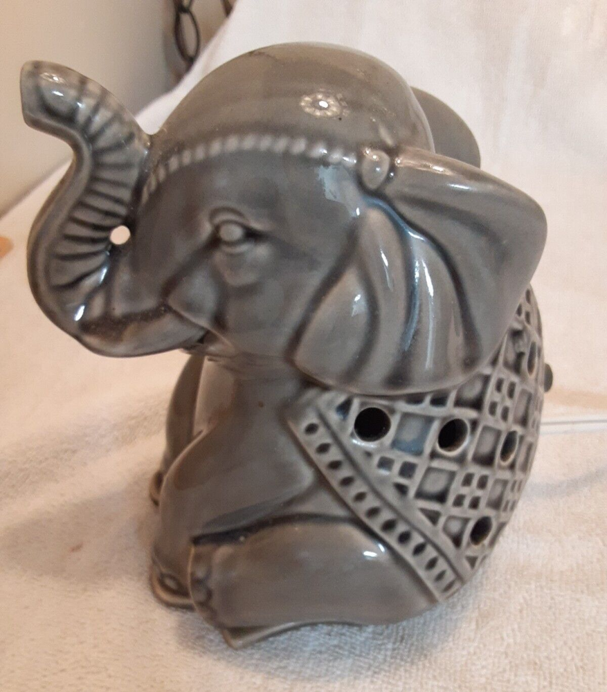 Elephant Light & Wax Warmer. Better Homes&Garden  Grey/Green 6 1/4