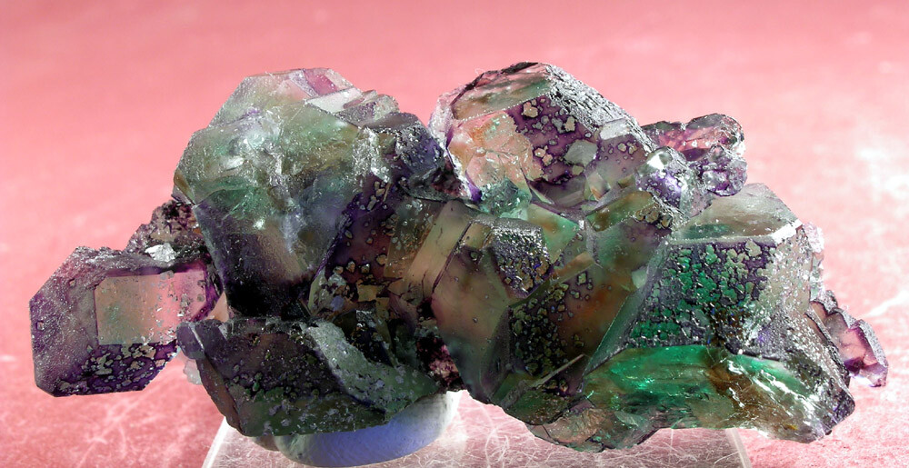 Rare Spinel Law Twin Fluorite Crystals from Erongo Mts Namibia by Globe Minerals-image
