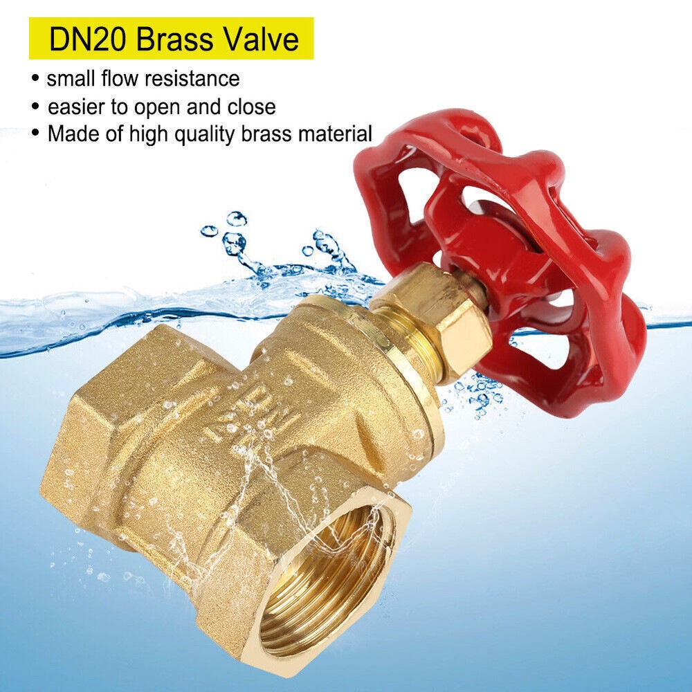 DN20 Brass Gate Valve BSPP G3/4 Rotary Sluice Valve 232PSI for Water Oil Gas
