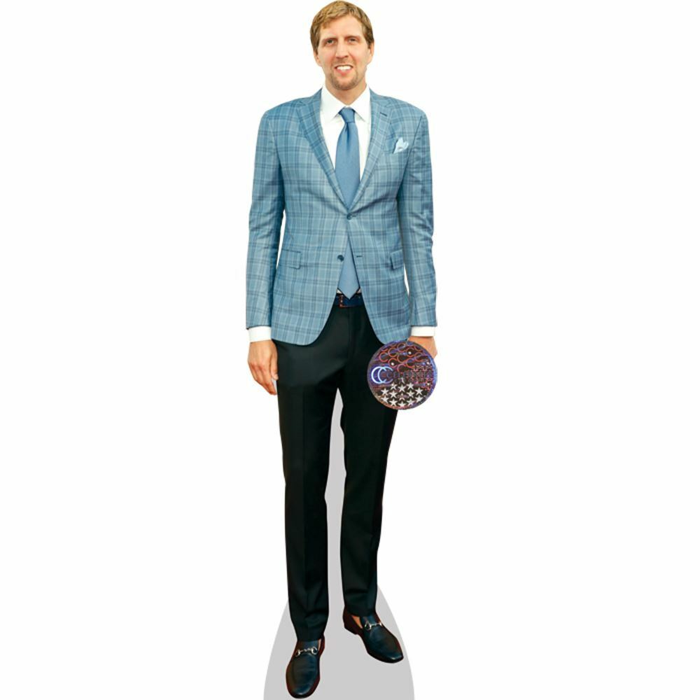 Dirk Nowitzki Blue Tie Mini Cutout with Stand