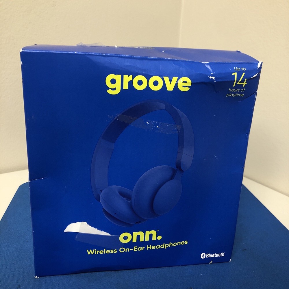 NEW Groove Onn Wireless On-Ear Headphones AAABLU100002890 BLUE-image