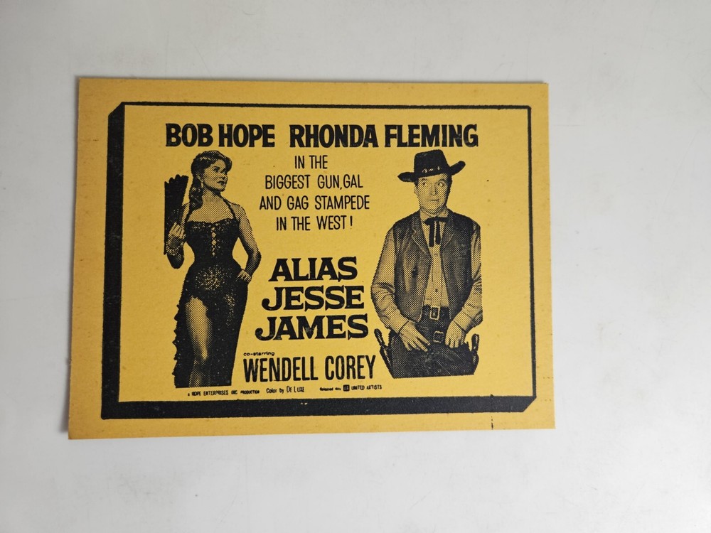Bob Hope Alias Jesse James DRIVE IN MOVIE POSTER