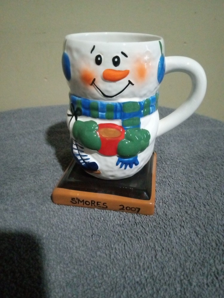 Original S'mores Snowman Mug for Midwest Hot Chocolate & Coffee  