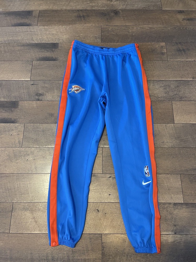 Game Used #97 Nike authentics Engineered OKC Thunder Full Snap Warm Up Pants
