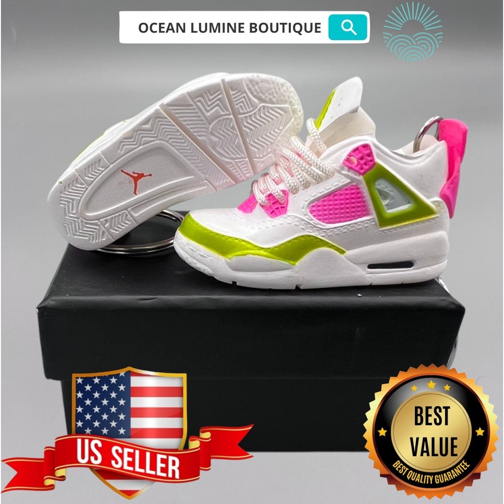 Air Jordan 3D Mini Sneaker Keychain, Shoe Keyring Shoe Box, Display Box Option