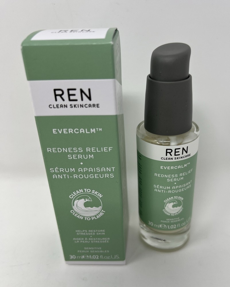 REN Clean Skincare- Evercalm Redness Relief Serum 1.02 oz Brand New In Box  X168
