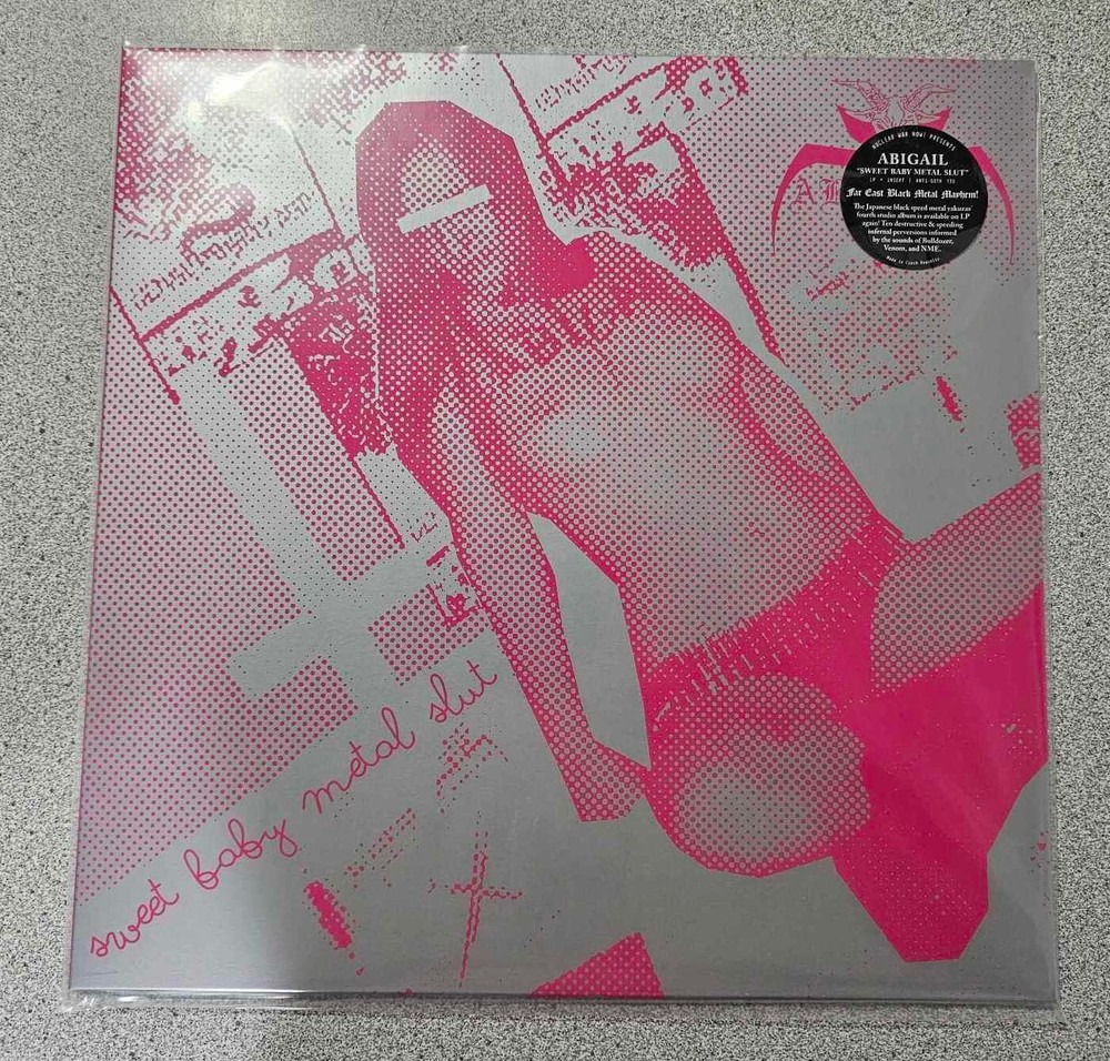 ABIGAIL-SWEET BABY METAL SL*T-LP-VINYL-COLOR PINK WITH WHITE/CLEAR SPLATTER-image