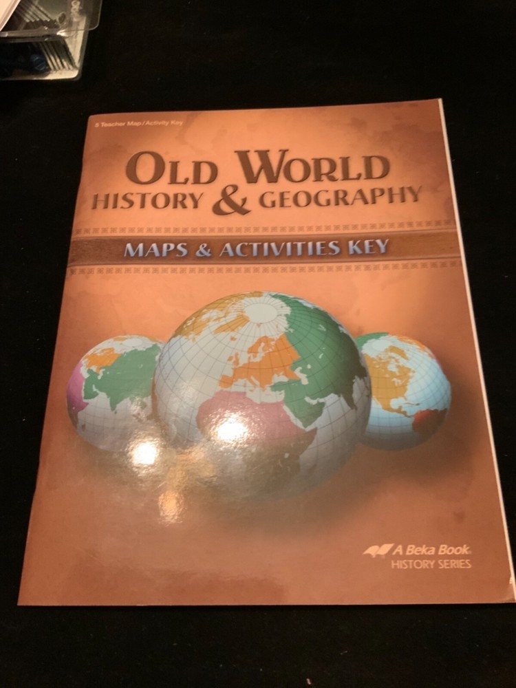 Abeka Old World History Geography Teacher Map Activity Key with Answer Guide-image
