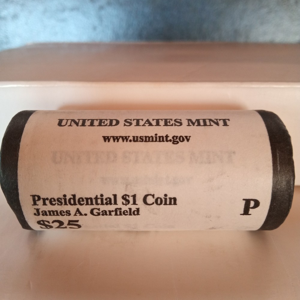 2011 - P - James Garfield - $1 Presidential Coin - $25 US Mint Roll - Unopened