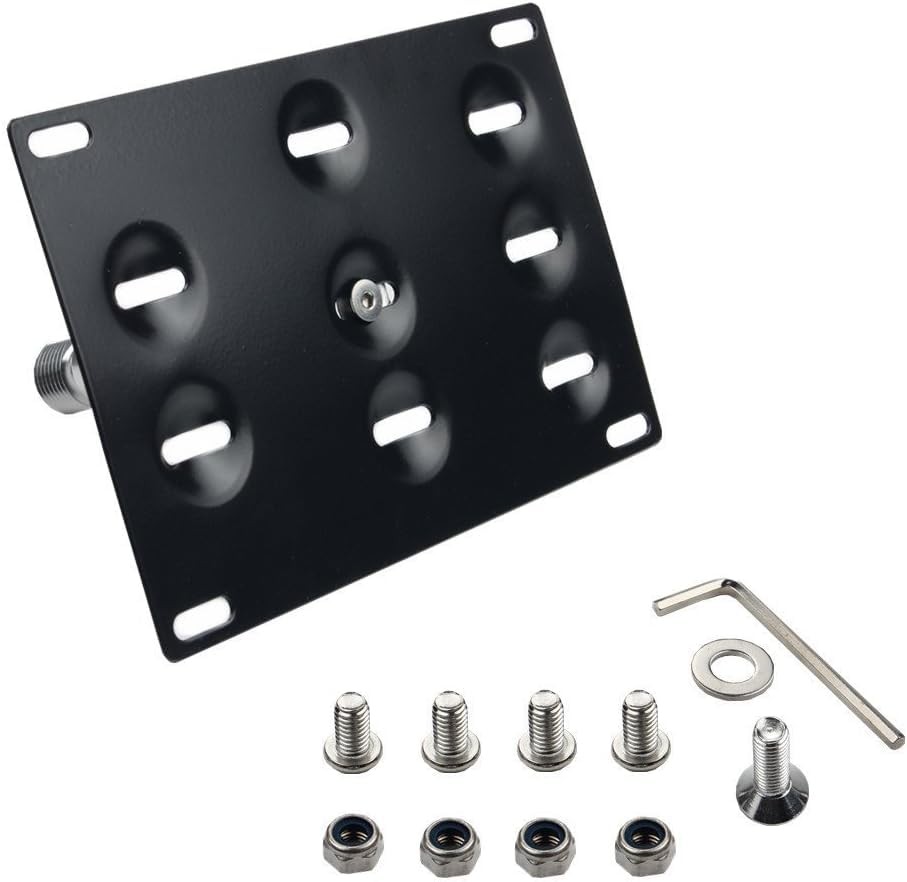 JDM Front Bumper Tow Hook License Plate Mount Bracket for Audi Models