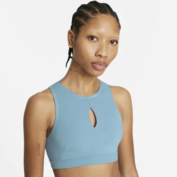 Nike Yoga Dri-Fit Medium-Support Non-Padded High-Neck Sports Bra L CZ7609-424