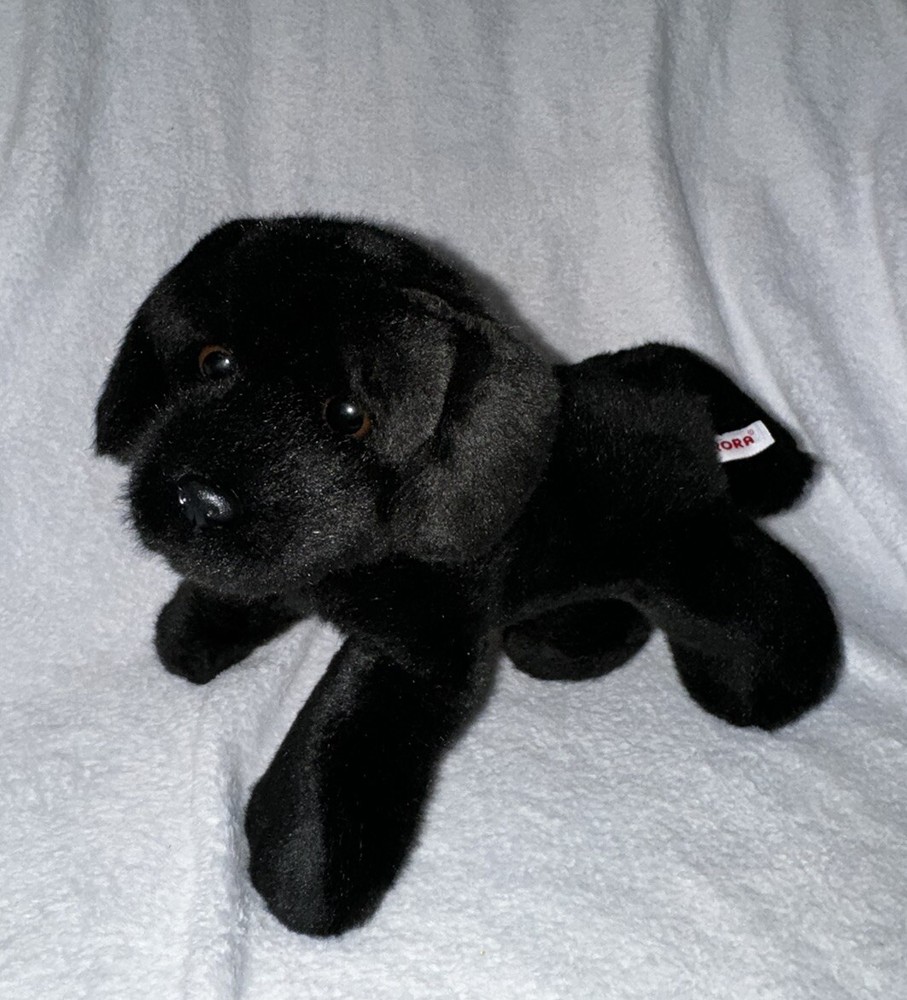 Aurora Black Lab Puppy Dog Plush 11