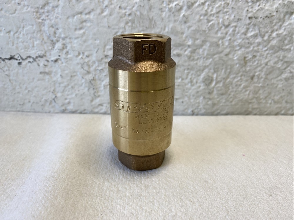 Strataflo No. F300 Check Valve 3/4” With Rubber Poppet