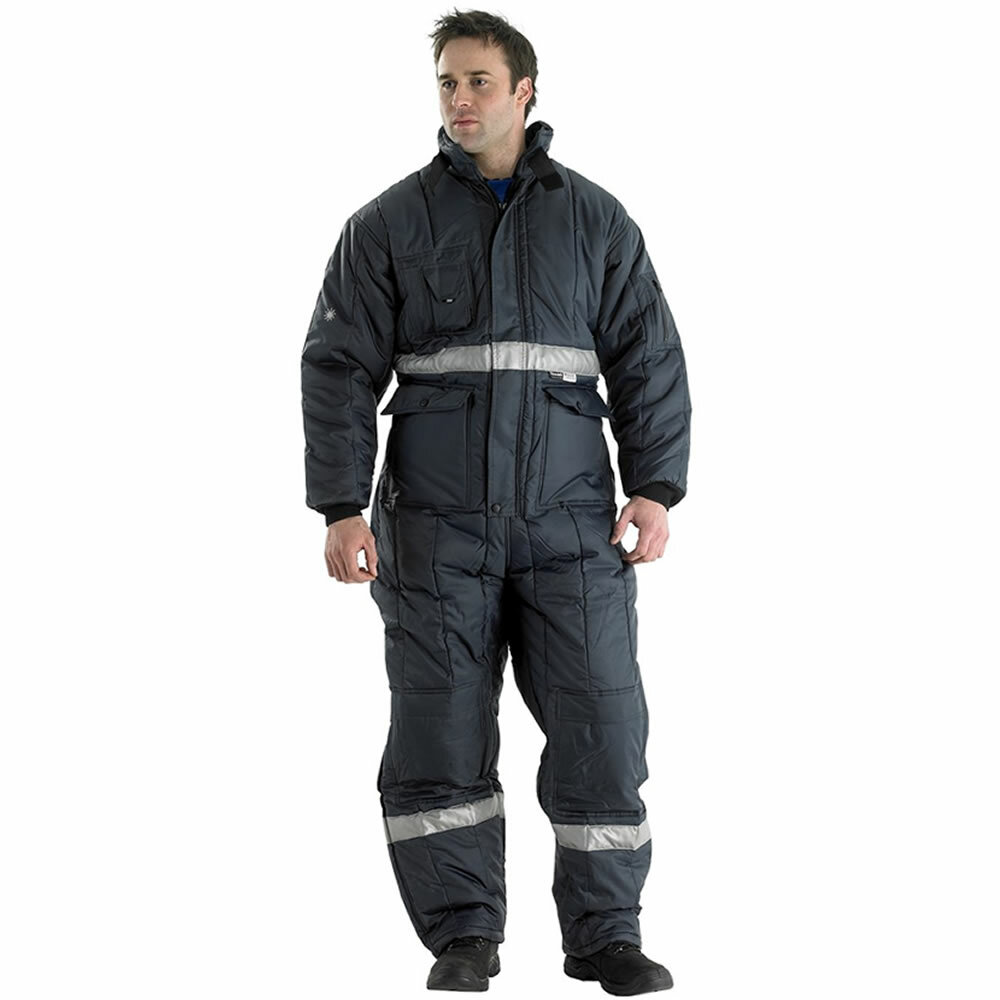Click Coldstar Freezer Boilersuit Padded Thermal Lined Coverall Overall Work