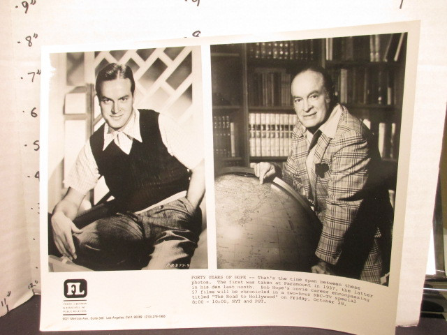 1970s NBC promo photo Bob Hope Road to Hollywood 40-year career