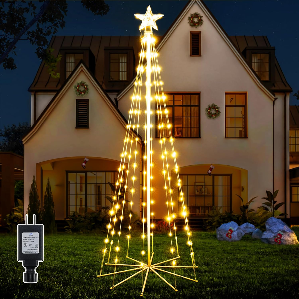 Christmas Tree Lights 170 LED, 8 Lighting Modes IP65 Waterproof Outdoor Christma