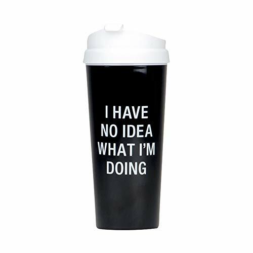 About Face Designs 16 oz Black I Have No Idea Travel Mug-image