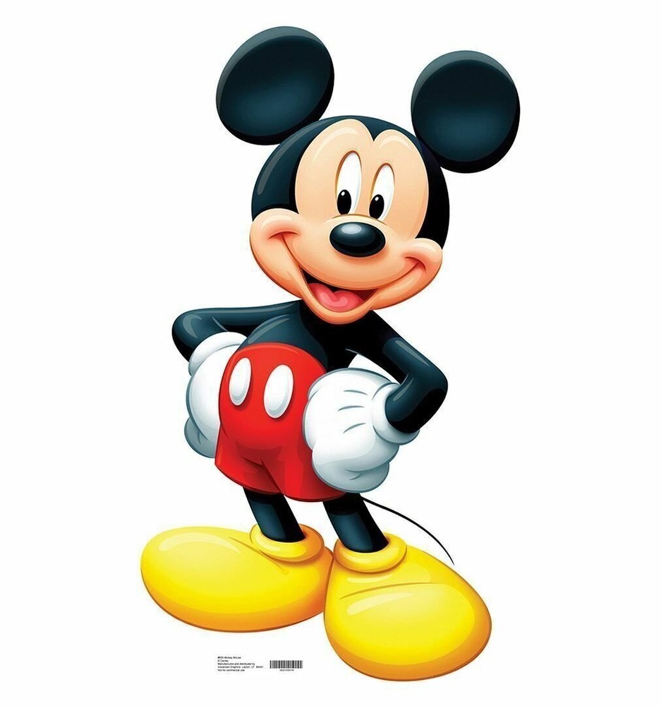 MICKEY MOUSE Life-Size Cardboard Cutout Standup Standee - Classic Red