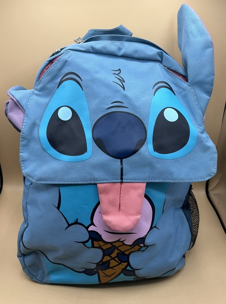 Loungefly Disney LILO & Stitch Ice Cream Canvas Flap Backpack