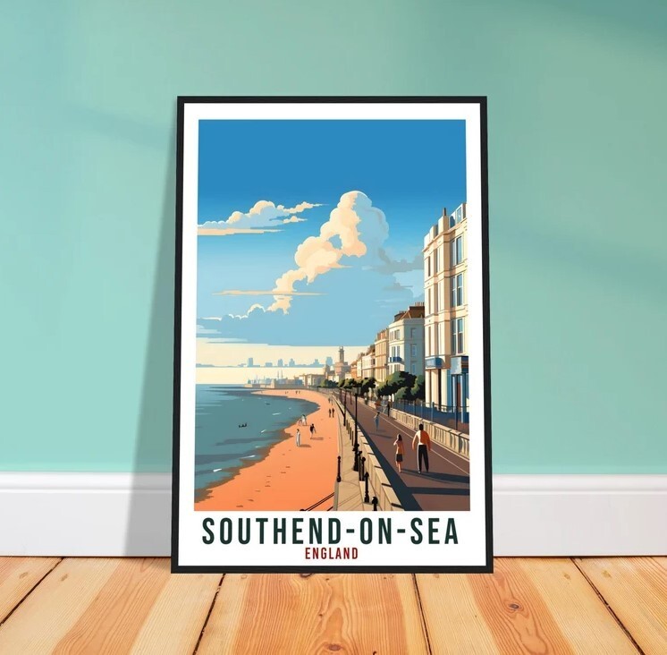 Southend-On-Sea Travel Print Wall Art Wall Hanging Home Living Décor