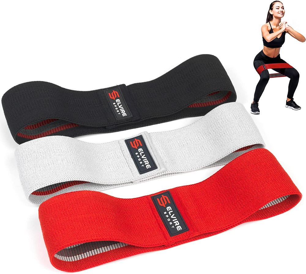ELVIRE Fabric Resistance Bands for Working Out | Exercise Bands Resistance Bands