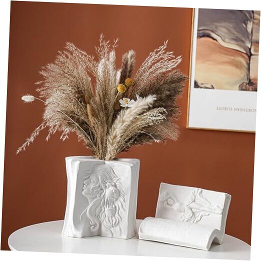 Abstracteramic Vase - Unique Book-Shaped Flower Vase for Home Decor - Modern C