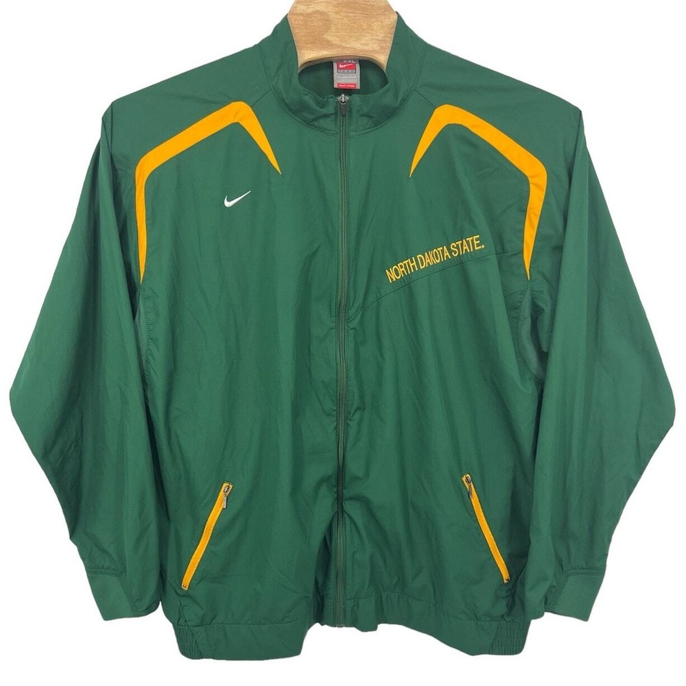VTG y2k men's NIKE North Dakota State Bison Football Full Zip Windbreaker Jacket