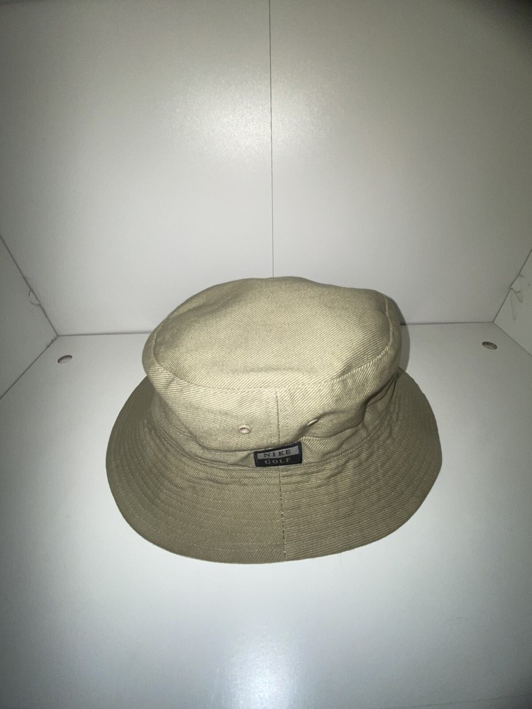 Vintage Nike Cream Bucket Sun Golf Hat 1990s-Y2K Plaid Medium Great Condition