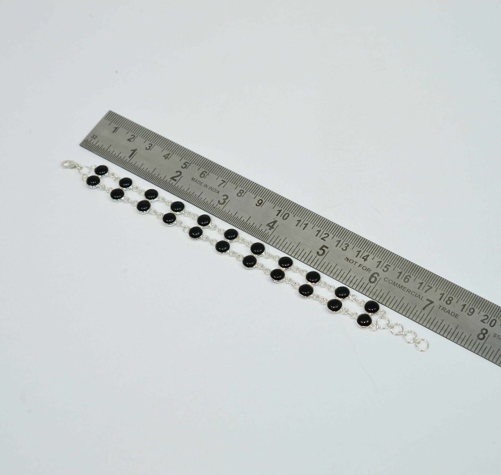 925 SOLID STERLING SILVER BLACK ONYX BRACELET,HANDMADE BRACELET,GIFT FOR HER