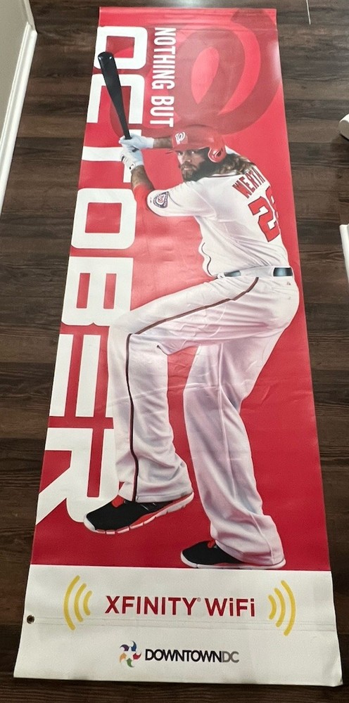 Washington Nationals Flown Stadium Banner Jayson Werth Double-Sided 30x95 MLB