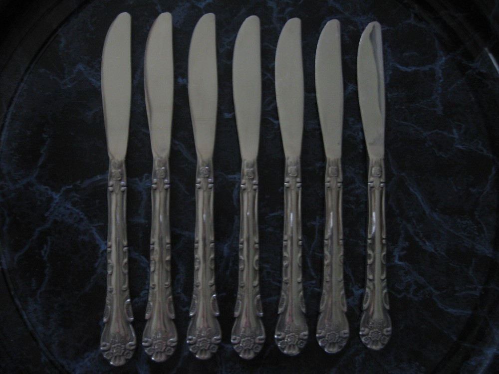 ABIGAIL Dinner Knife Lot 7 International Stainless 9