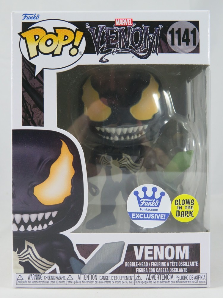 Marvel Funko Pop - Venom (Glow) - Venom - No. 1141 - Free Protector