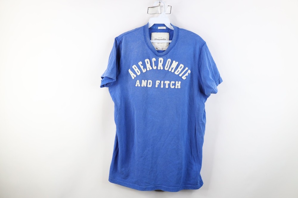 Vtg 90s Y2K Abercrombie & Fitch Mens 2XL Muscle Distressed Spell Out T-Shirt-image