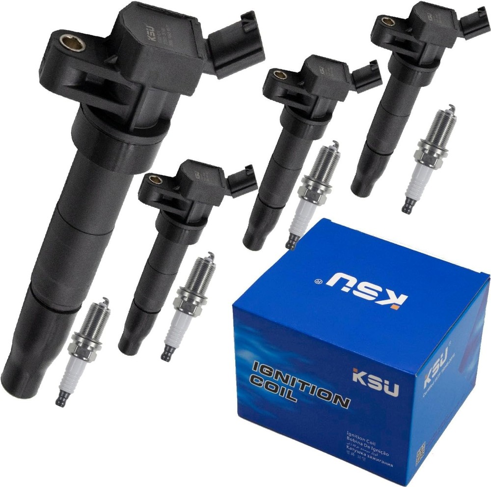 KSU Coil pack & Spark Plug compatible with Hyundai Sonata 2.4L L4 2008 2009 2...