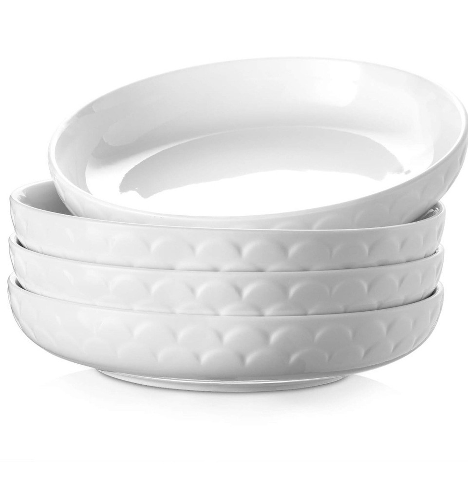 DOWAN 54oz Large Pasta & Salad Bowls, Set of 4, 10-Inch Plates
