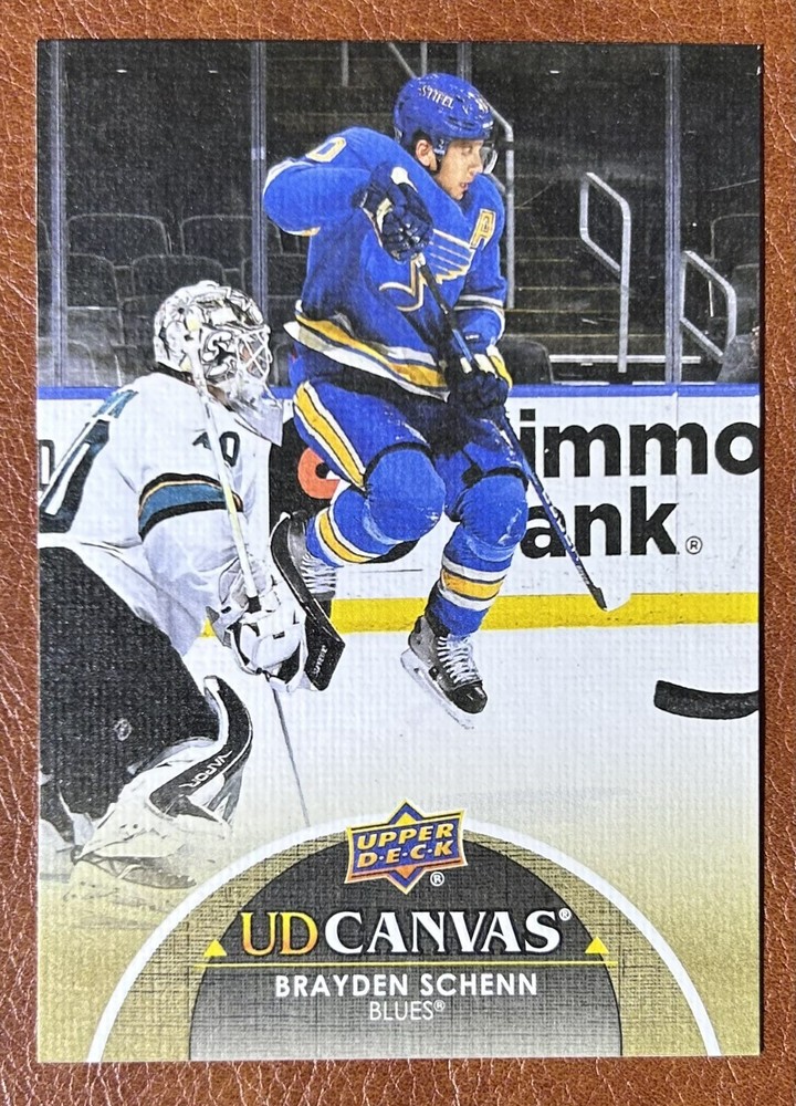 Brayden Schenn 2021-22 UD Series 1 Canvas Hockey Card C71 Graded Mint
