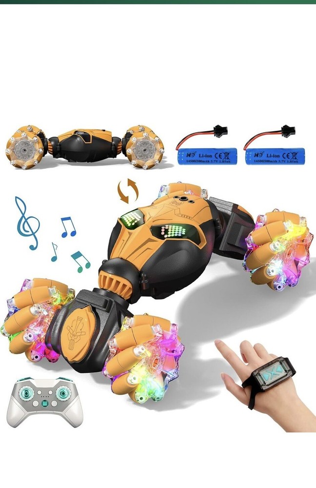 Gesture Sensing 4WD Stunt RC Car with Lights & Music - Perfect for Kids 6-12