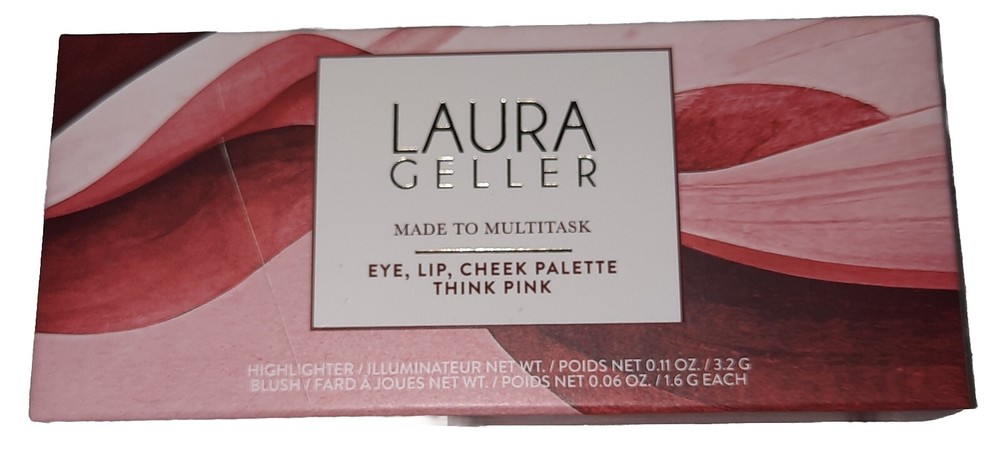 Laura Geller Made to Multitask Eye Lip Cheek Palette THINK PINK🦩🎀 🆕️Sealed