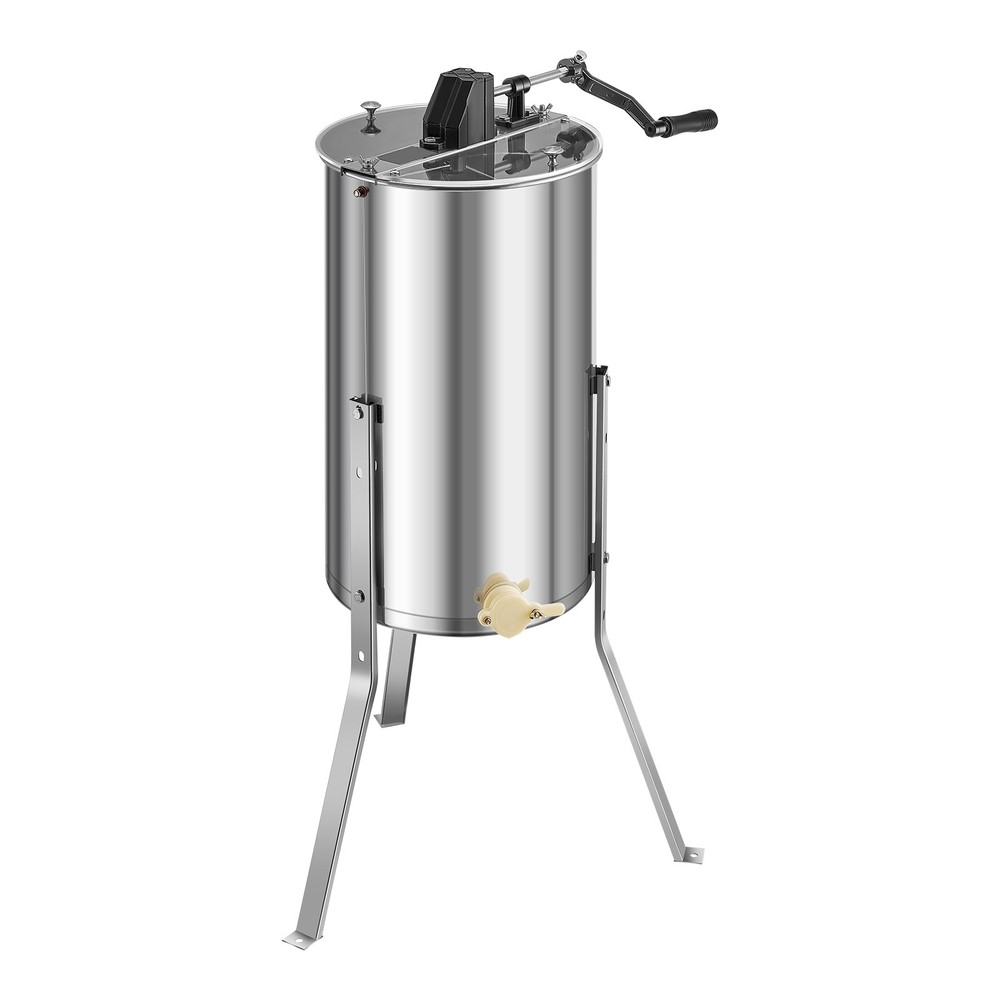 2-Frame Stainless Steel Manual Honey Extractor for Beekeeping