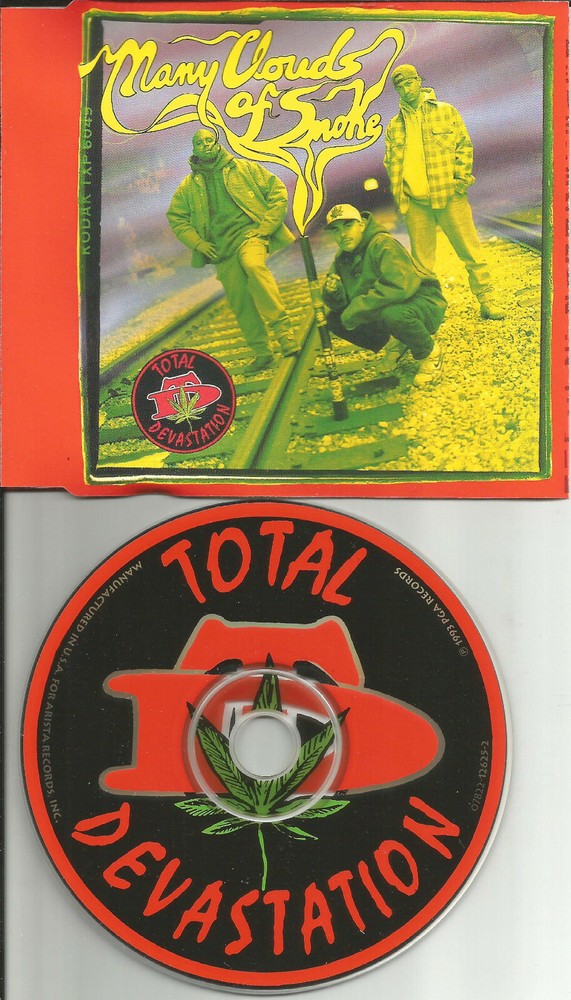 TOTAL DEVASTATION Many Clouds of Smoke RADIO & EXTENDED & INSTRUMENTAL CD single