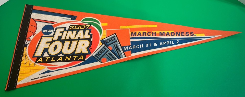 NCAA 2007 Final Four at Atlanta March Madness Logo Basketball Pennant