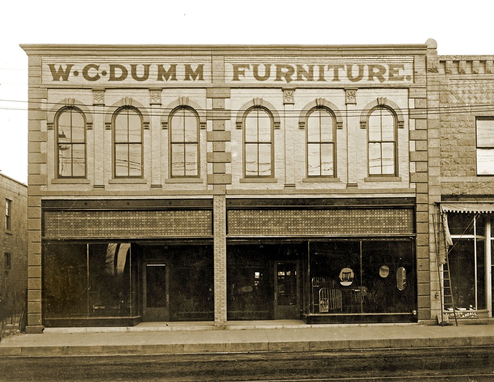 1909 Dumm Furniture, Junction City, Kansas Vintage Old Photo 8.5